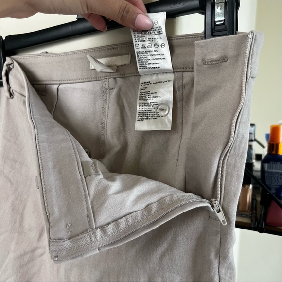 H&M slacks business pants khakis work clothes light brown beige neutrals gray - Picture 8 of 8
